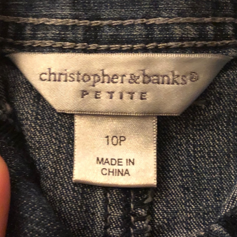 NWOT Christopher & Banks Denim Skirt (Size: 10 petite) - Picture 3 of 5